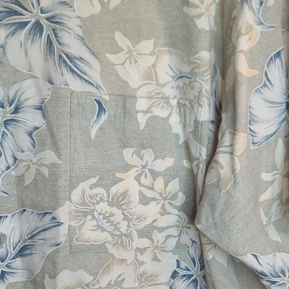 Pierre Cardin Beige and Blue Floral Men's Shirt - Picture 4 of 6